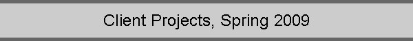 Client Projects, Spring 2009