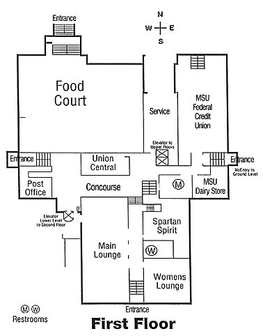 Michigan State University Union, First Floor